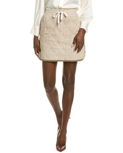 BRUNELLO CUCINELLI BRUNELLO CUCINELLI LEATHER MINI SKIRT