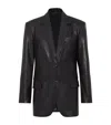 Brunello Cucinelli Leather Jacket In Black
