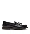 Brunello Cucinelli Minimal Shiny Tassel Calfskin Lo In Black