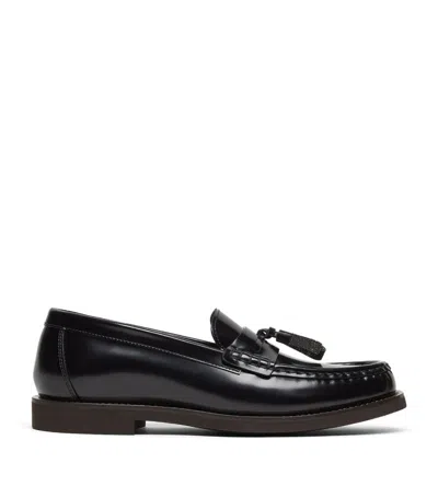 Brunello Cucinelli Patent Leather Loafer With Shiny Tassels In Black