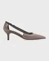 Brunello Cucinelli 65mm Monili-chain Strap Pumps In C1099 Brown