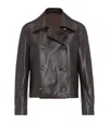 Brunello Cucinelli Cropped Caban Casual Jackets And Parka Brown In Brown