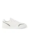 Brunello Cucinelli Women Leather Sneakers With Shiny Details In White