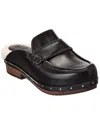 Brunello Cucinelli Embellished Leather Clogs In Black