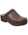 Brunello Cucinelli Leather Mule In Brown
