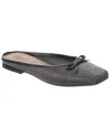 Brunello Cucinelli Leather Mule In Gray