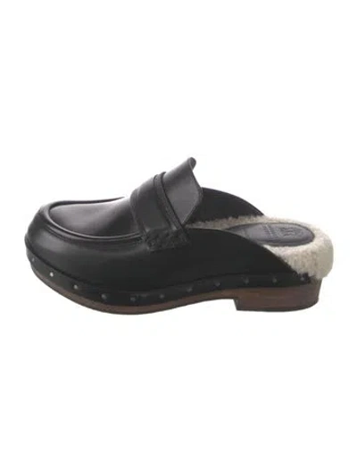 Pre-owned Brunello Cucinelli Leather Mules In Black