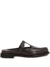 Brunello Cucinelli Leather Mules In Braun