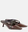 Brunello Cucinelli Leather Mules In Brown