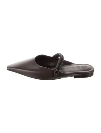 Pre-owned Brunello Cucinelli Leather Mules In Brown
