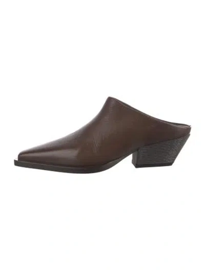 Pre-owned Brunello Cucinelli Leather Mules In Brown
