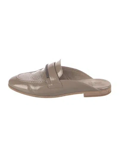Pre-owned Brunello Cucinelli Leather Mules In Neutral