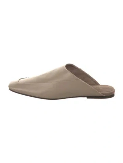Pre-owned Brunello Cucinelli Leather Mules In Neutral