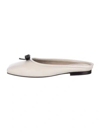 Pre-owned Brunello Cucinelli Leather Mules In Neutrals