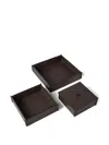 Brunello Cucinelli Leather Organizer Boxes (pack Of Three) In Multi