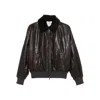 Brunello Cucinelli Shearling Collar Leather Jacket Women