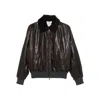 Brunello Cucinelli Shearling Collar Leather Jacket Women