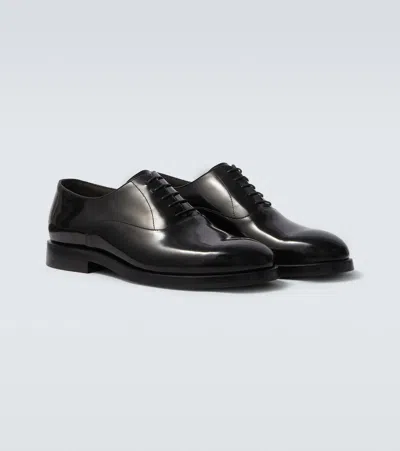 Brunello Cucinelli Leather Oxford Shoes In Black