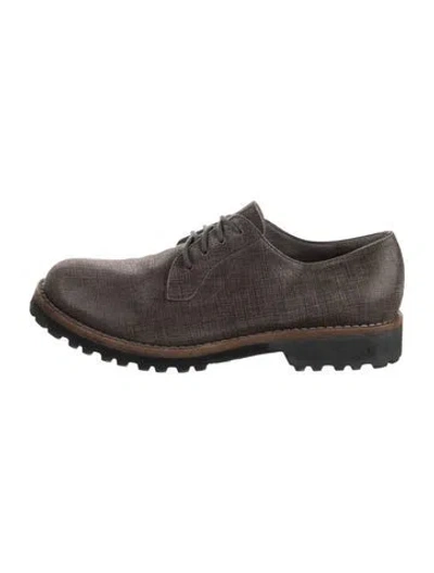Pre-owned Brunello Cucinelli Leather Oxfords In Gray