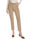 Brunello Cucinelli Leather Pant In Neutral