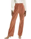 Brunello Cucinelli Leather Pant In Orange