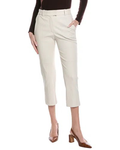 Brunello Cucinelli Leather Pant In White