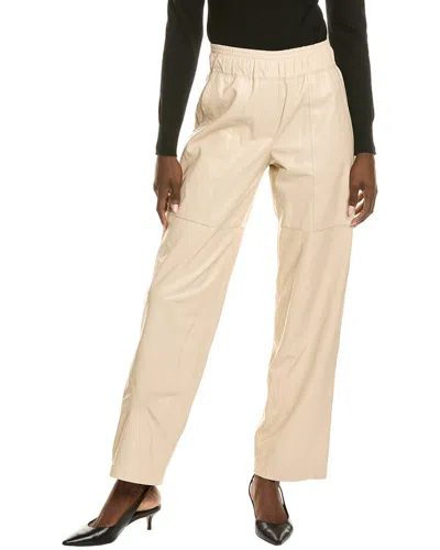 Brunello Cucinelli Leather Pant In White
