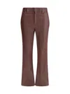 Brunello Cucinelli Leather Pants In Brown