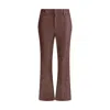 Brunello Cucinelli Leather Pants In Brown