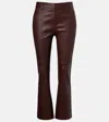 Brunello Cucinelli Leather Pants In Brown