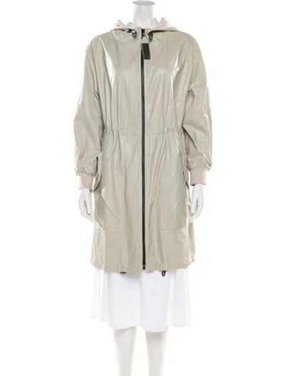 Pre-owned Brunello Cucinelli Leather Parka In Neutral