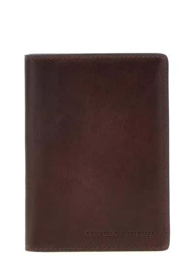 BRUNELLO CUCINELLI LEATHER PASSPORT HOLDER