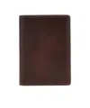 Brunello Cucinelli Leather Passport Holder In Bordeaux Red