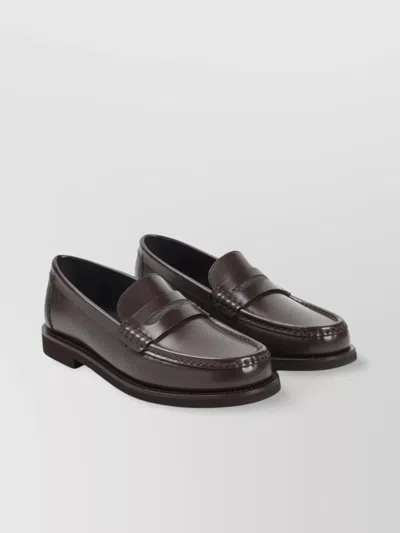 Brunello Cucinelli Leather Penny Slot Loafers