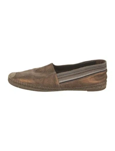 Pre-owned Brunello Cucinelli Leather Printed Espadrilles