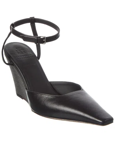 Brunello Cucinelli Leather Pump In Black