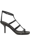 Brunello Cucinelli Leather Embellished Sandals 80 In Black