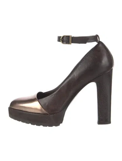 Pre-owned Brunello Cucinelli Leather Pumps In Brown