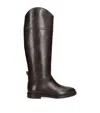 Brunello Cucinelli Leather Riding Boots In Brown