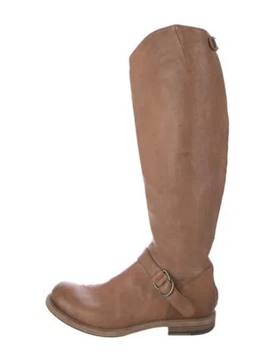 Pre-owned Brunello Cucinelli Leather Riding Boots In Brown