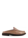 Brunello Cucinelli Leather Sabot In Brown
