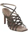 Brunello Cucinelli Leather Sandal In Brown
