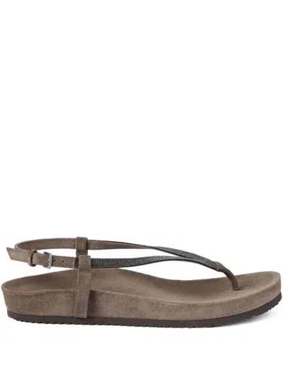 Brunello Cucinelli Sandalen Aus Leder
