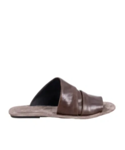 Brunello Cucinelli Leather Sandals In Black