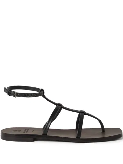 BRUNELLO CUCINELLI LEATHER SANDALS
