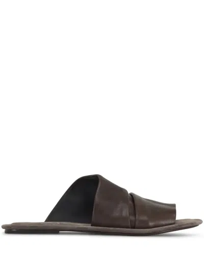 Brunello Cucinelli Leather Sandals In Brown