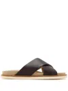 Brunello Cucinelli Leather Sandals In Brown