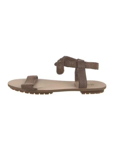 Pre-owned Brunello Cucinelli Leather Sandals In Brown