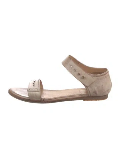 Pre-owned Brunello Cucinelli Leather Sandals In Neutral