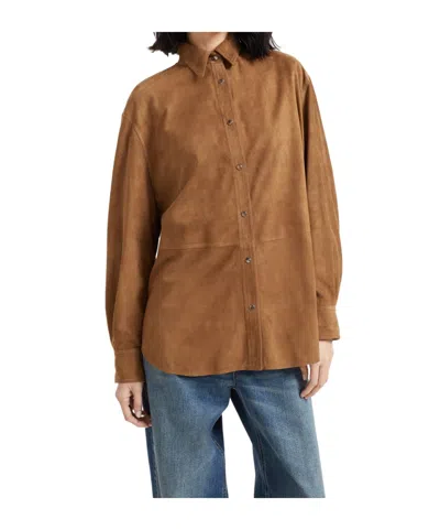 BRUNELLO CUCINELLI LEATHER SHIRT